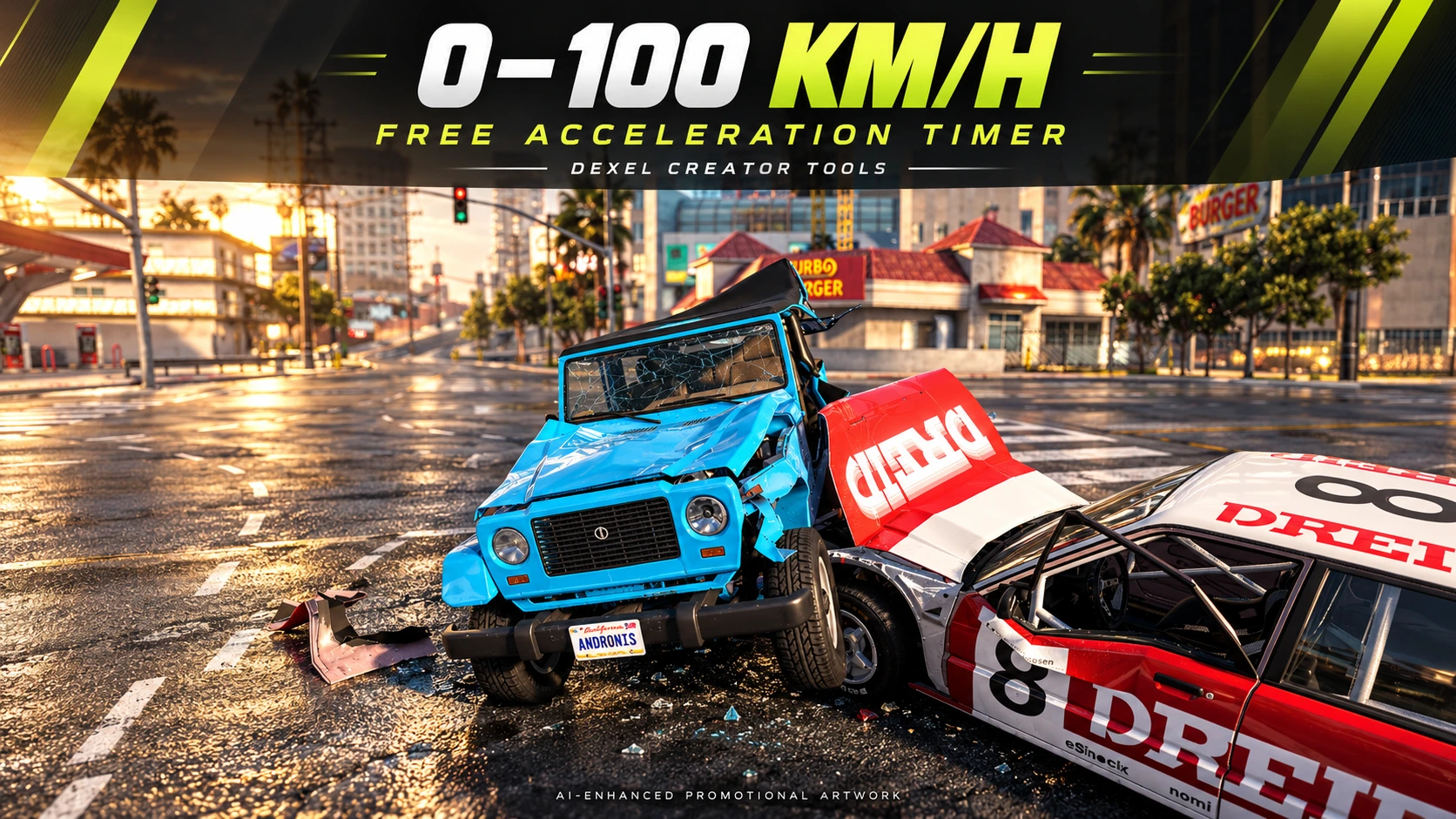 0–100 km/h Timer cover